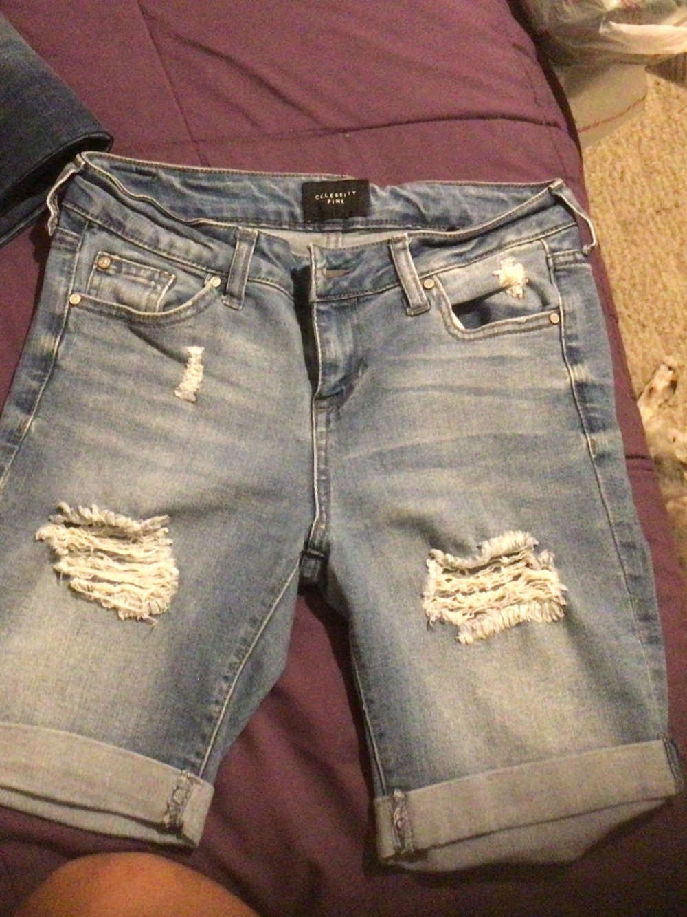 Preowned Good Condition Celebrity Pink Denim Shorts Size 3